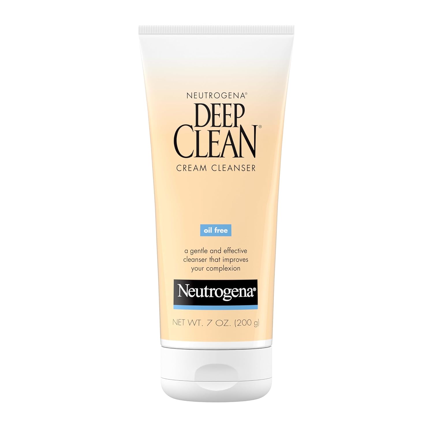 Amazon.com: Neutrogena Deep Clean Daily Facial Cream Cleanser with Beta Hydroxy Acid to Remove Dirt, Oil & Makeup, Alcohol-Free, Oil-Free & Non-Comedogenic, 7 fl. oz : Beauty & Personal Care