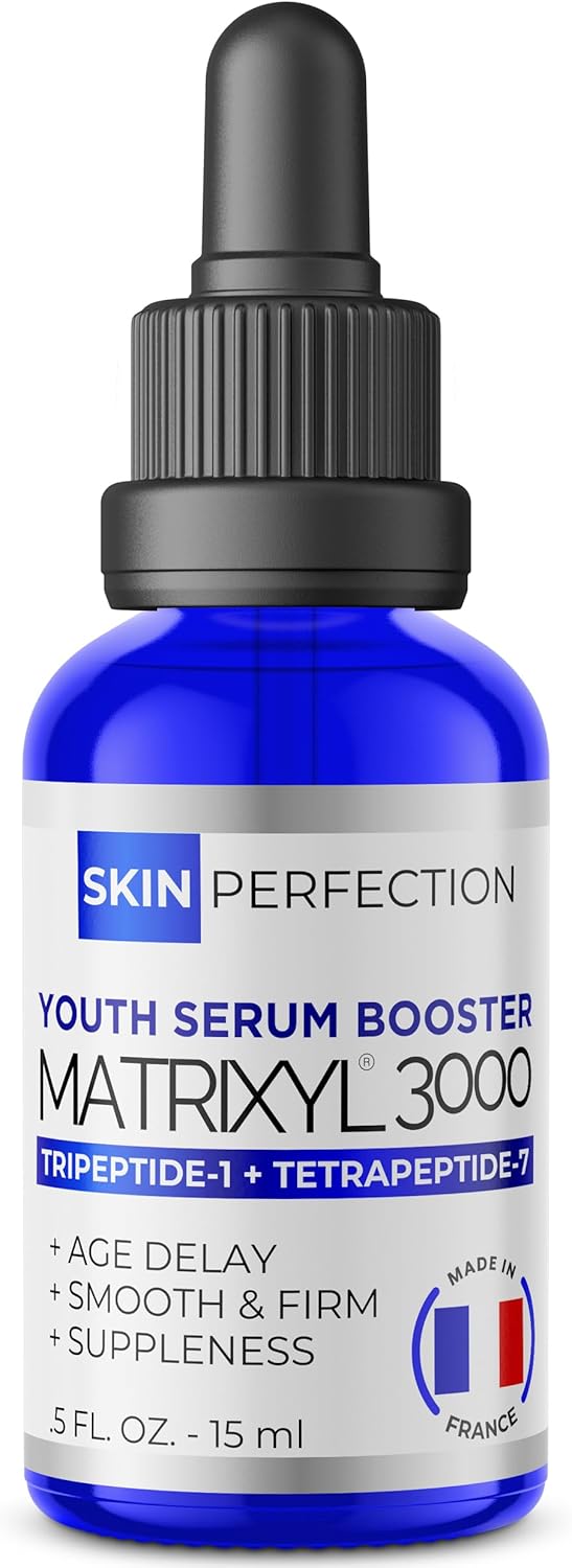 Amazon.com: Skin Perfection Matrixyl 3000 Serum for Face Anti Aging - Face Serum for Women Anti Aging with Palmitoyl Tripeptide-1 Tetrapeptide 7 for Wrinkles & Fine Lines - Mix with Any Skincare Product - 0.5oz : Beauty & Personal Care
