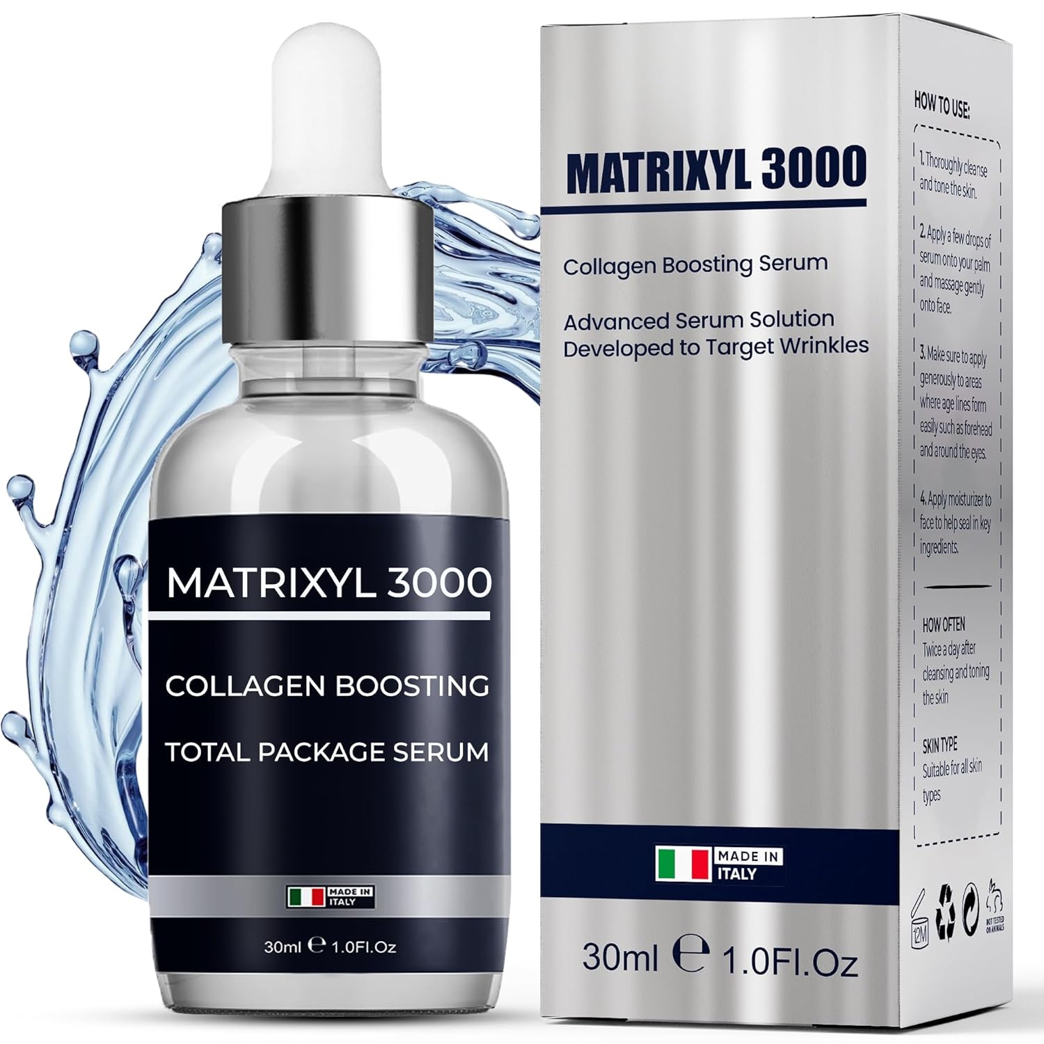 Amazon.com: Matrixyl 3000 Total Package Serum with Hyaluronic Acid, Argireline Serum for Anti-Wrinkle, Collagen Boosting, Anti-Aging & face hydrating, Deep Wrinkle Repair & Firming for Fine - 30ml : Beauty & Personal Care