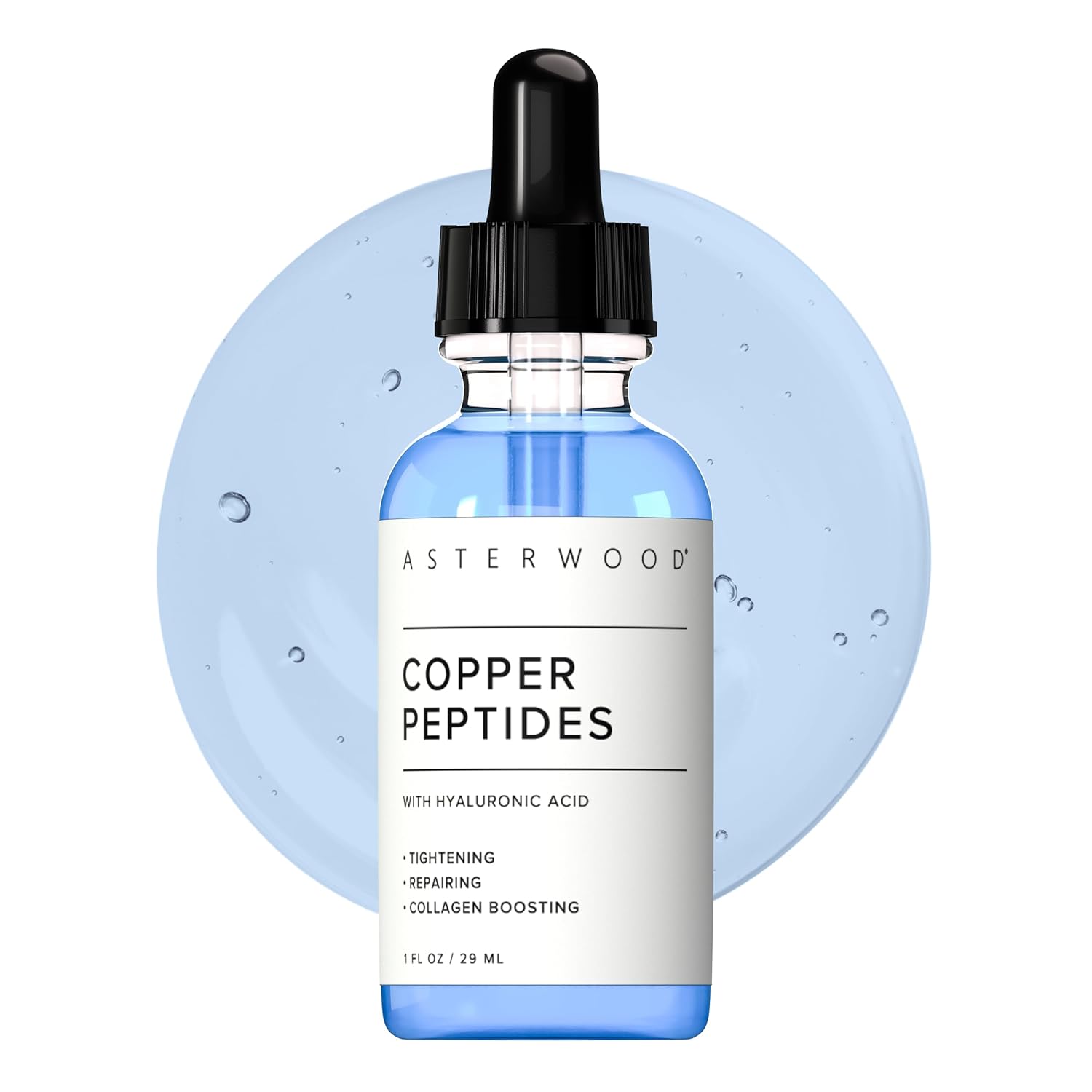 Amazon.com: Asterwood Copper Peptides Serum for Face - with GHK-Cu Peptide and Hyaluronic Acid - Anti-Aging Facial Serum - 1 Fl Oz : Beauty & Personal Care