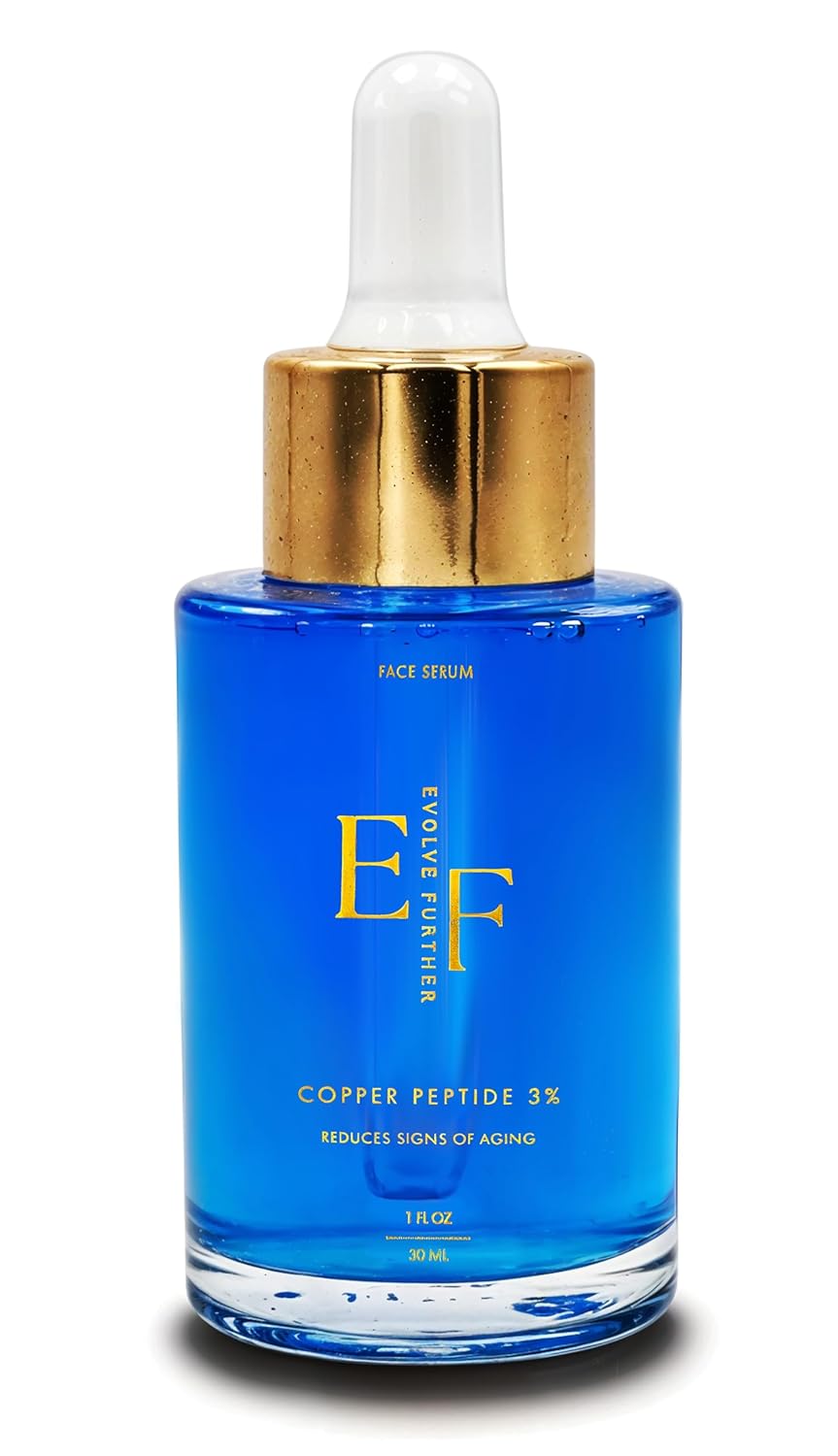 Amazon.com: Copper Peptides Serum For Face - Strongest Available - Copper Peptide 3% - Powerful Anti-Aging Formula to Hydrate Skin, Reduce Wrinkles and Plump - 1.0 oz : Skjønnhet og personlig pleie