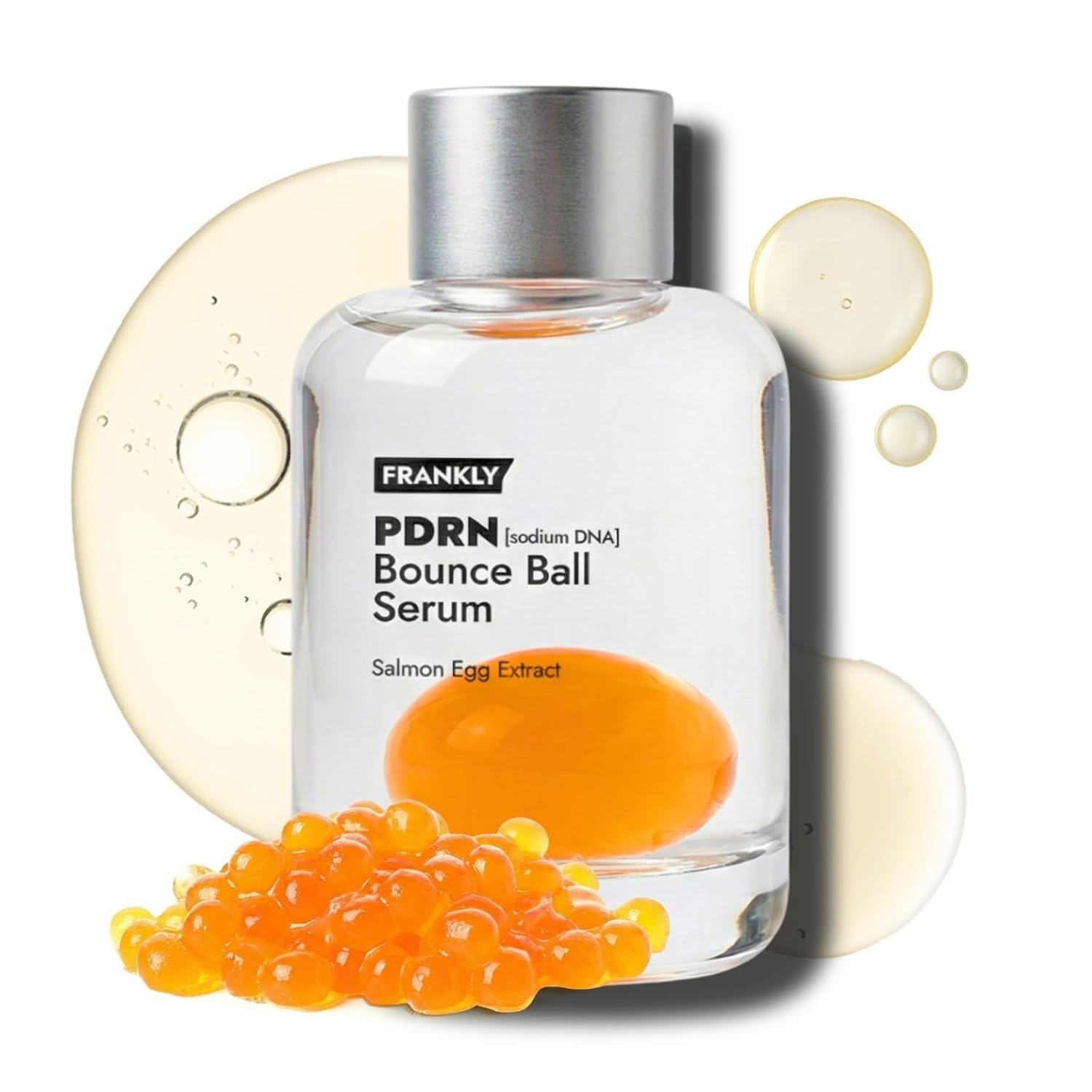 أمازون.كوم: سيروم FRANKLY Salmon PDRN Bounce Ball – 99% DNA السلمون PDRN نقي للتعافي بعد الميكرونيدلينج، احمرار وإصلاح البشرة التالفة | العناية بالبشرة الكورية لبشرة زجاجية | خفيف الوزن، غير لاصق | 1.01 أونصة سائلة